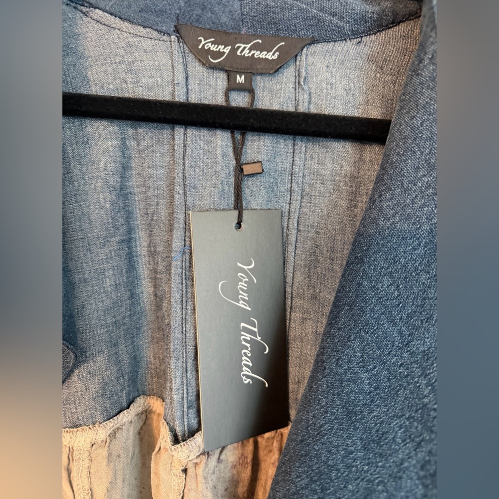 YOUNG THREADS NWT ⭐️ Patchwork Denim Boho Jacket … - image 7